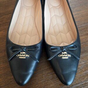 Coach Annabel Leather Ballet Flats in Black Size 8